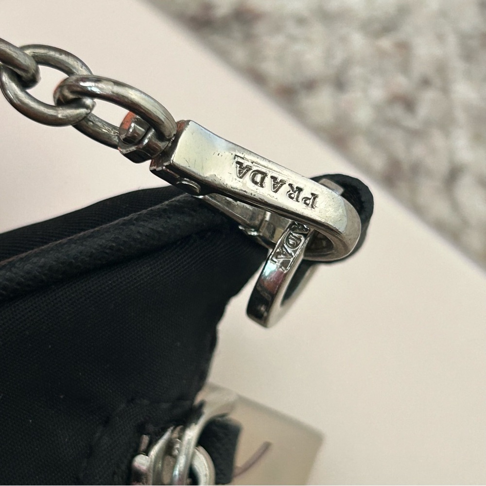 Prada Black Shoulder Bag with Silver Chain - Picture 3 of 16